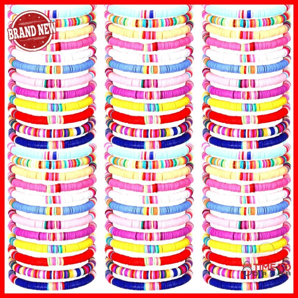 Preppy Friendship Bracelets Stackable Bead Y2K Boho Stretch Jewelry Set